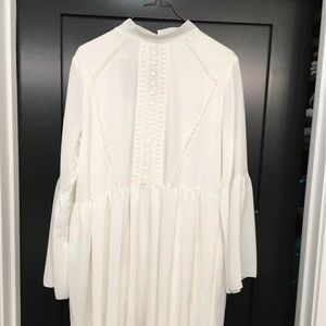 NWT Boho Crochet Detail Wide Sleeve Smock Dress - Size 12